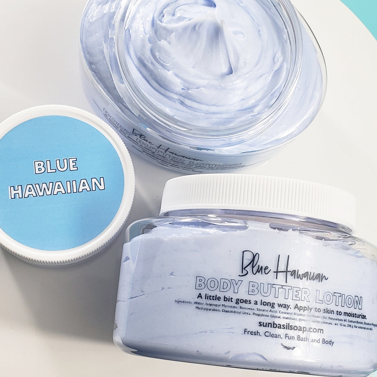 Blue Hawaiian Body Butter Lotion / Body Butter / Sunbasil Soap
