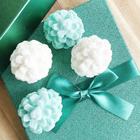 Pretty pinecone soaps handmade and perfect for holiday gifting by Sunbasilsoap.com