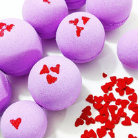 Smooches Bath Bomb perfect for Valentine's Day gift giving by Sunbasilsoap.com