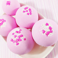Strawberries and Champagne Bath Bomb at Sunbasil Soap perfect for Valentines Day 