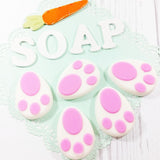 Easter Bunny Paw Print Soap www.sunbasilsoap.com