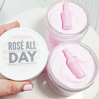 Rosé All Day Sugar Scrub www.sunbasilsoap.com