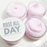 Rosé All Day Body Butter www.sunbasilsoap.com