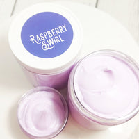 Raspberry Swirl Body Butter Lotion handmade at Sunbasil Soap