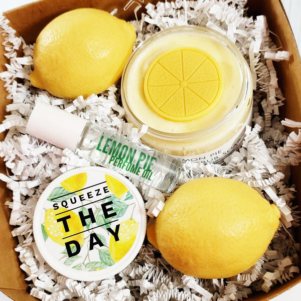 Lemon Spa Gift Set www.sunbasilsoap.com