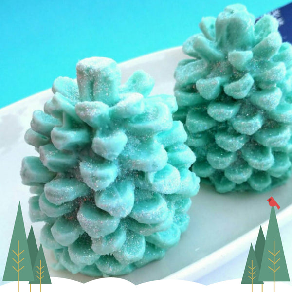 Pine Cone handmade glycerin Soap for Holiday gifts by Sunbasilsoap.com