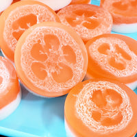 Orange Loofah Soap www.sunbasilsoap.com