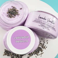 Lavender Vanilla Body Scrub www.sunbasilsoap.com