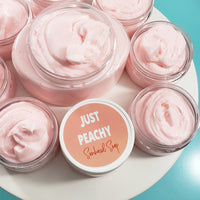 Peach Whipped Body Butter Lotion www.sunbasilsoap.com