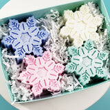 Snowflake Holiday Soap Gift Box Set www.sunbasilsoap.com