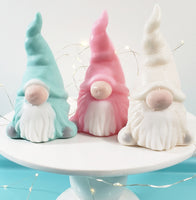 Christmas Gnomes Soap Gift Set : Pastel Pink and Winter White www.sunbasilsoap.com