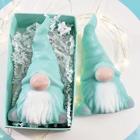 Mint Green Christmas Gnome Soap Gift www.sunbasilsoap.com