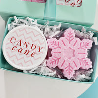 Candy Cane Snowflake Mini Spa Gift www.sunbasilsoap.com