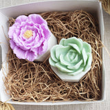 Succulent and Lavender Flower Soap Gift Box www.sunbasilsoap.com