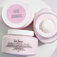 Pink Jasmine Sugar Body Scrub www.sunbasilsoap.com