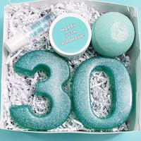 30th Birthday Spa Gift Box www.sunbasilsoap.com