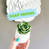 Succulent Soap Bridal Shower Favors www.sunbasilsoap.com
