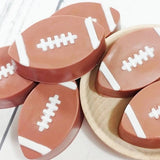 Football soap at Sunbasil Soap for football party favors