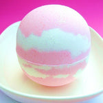 Pink Grapefruit Yuzu Bath Bomb handmade by Sunbasilsoap.com