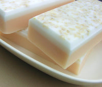 Comforting like a white shirt is what our Oatmeal Milk and Honey soap is like by Sunbasilsoap.com