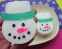 Snowman handmade soap by Sunbasilgarden 